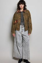 MOCHA LEOPARD FLORAL JACKET