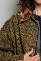 MOCHA LEOPARD FLORAL JACKET