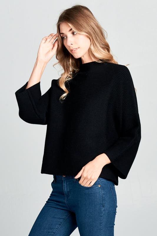 NOT YOUR CASUAL TOP--BLACK