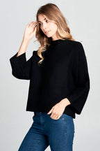 NOT YOUR CASUAL TOP--BLACK