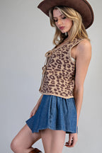 MINERAL WASHED SKORT--DENIM