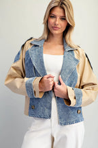 ALL TIED UP DENIM BEIGE JACKET