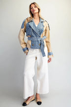 ALL TIED UP DENIM BEIGE JACKET