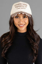 OTHERS WERE THINKING IT CHECKERED TRUCKET HAT