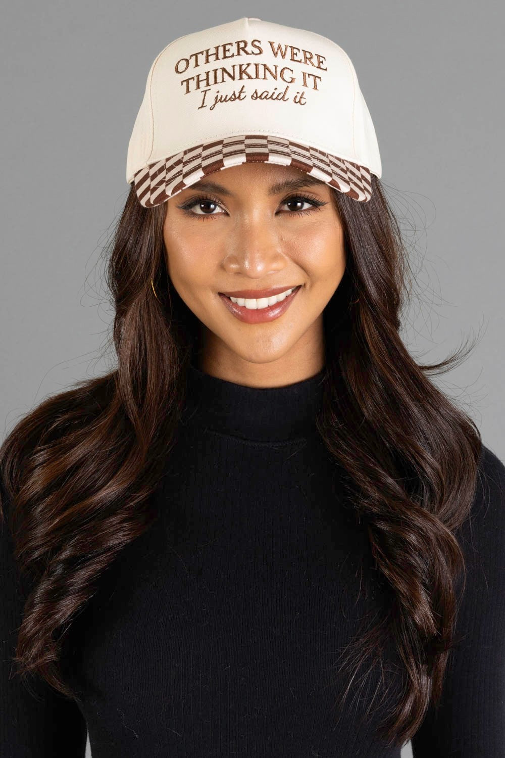 OTHERS WERE THINKING IT CHECKERED TRUCKET HAT