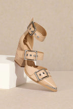 RIGHT ON POINT HEEL--BEIGE