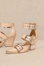 RIGHT ON POINT HEEL--BEIGE