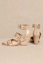 RIGHT ON POINT HEEL--BEIGE