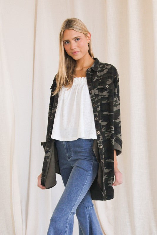 OVERSIZED CAMO TOP/JACKET