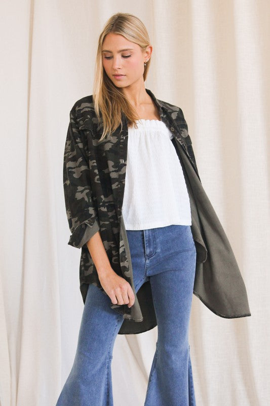 OVERSIZED CAMO TOP/JACKET