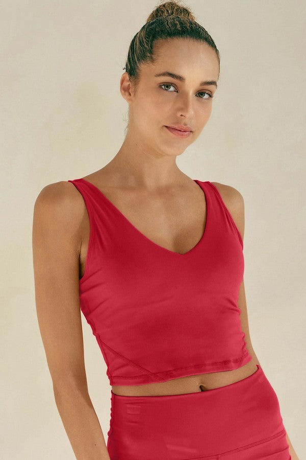 FITTED ACTIVEWEAR TANK--RED