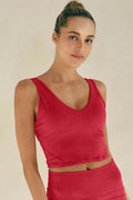 FITTED ACTIVEWEAR TANK--RED