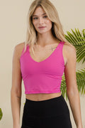 FITTED ACTIVEWEAR TANK--HOT PINK