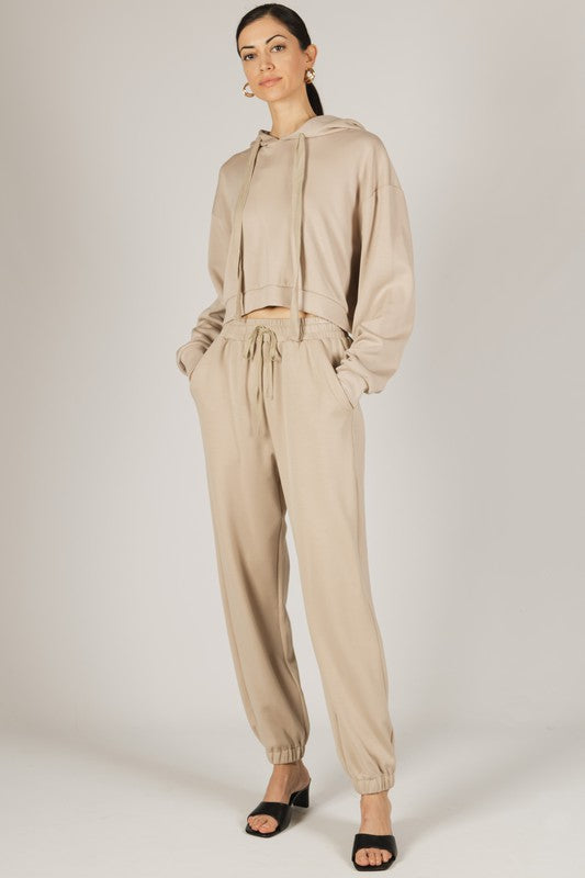 SCUBA MODAL JOGGERS--TAUPE