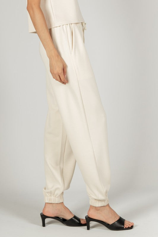 SCUBA MODAL JOGGERS--EGGSHELL