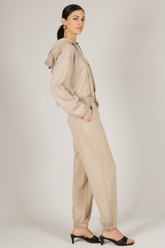 SCUBA MODAL JOGGERS--TAUPE