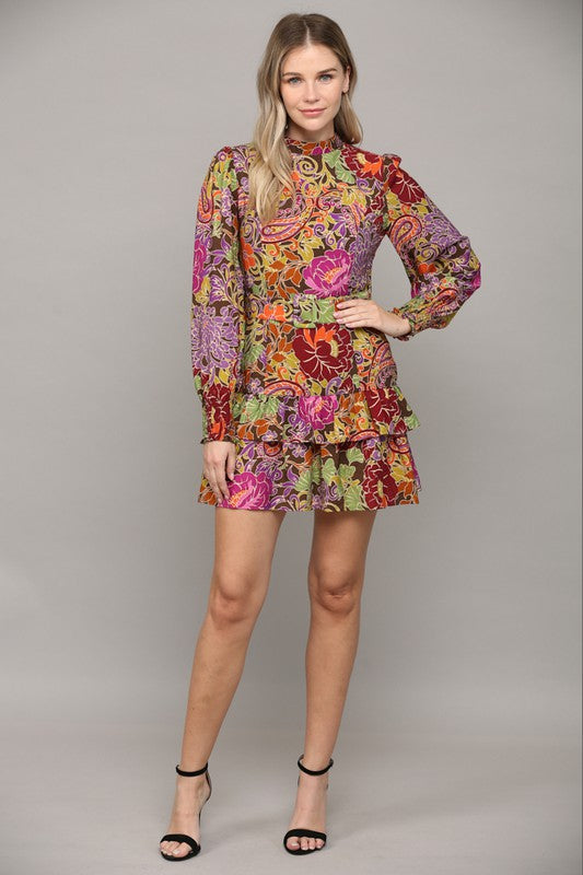 CURVY ALL THE FALL FLORAL DRESS