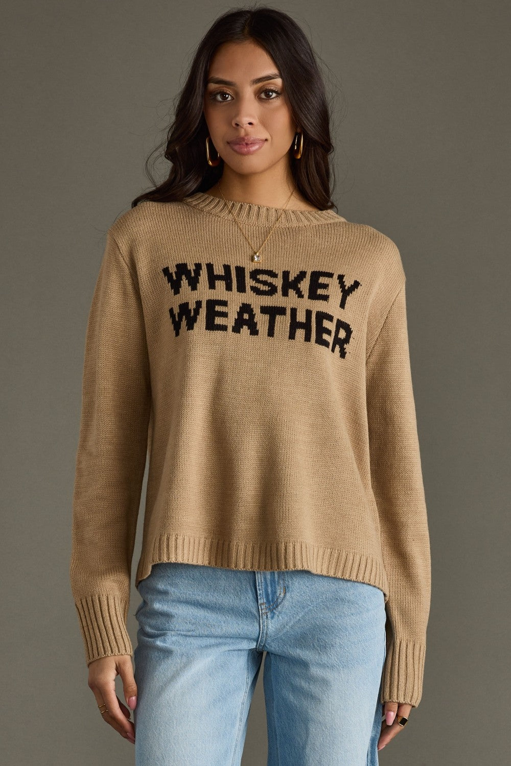 TAN WHISKEY WEATHER SWEATSHIRT