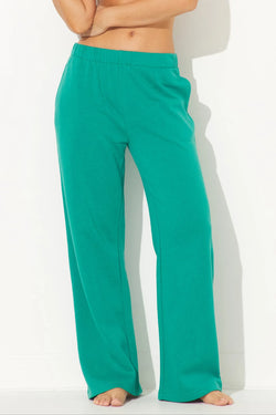 SURF WASHED WIDE LEG PANT--COLLEGE GREEN
