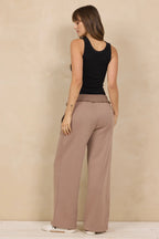 VINTAGE FLEECE PANT RIB DETAIL--MOCHA LATTE