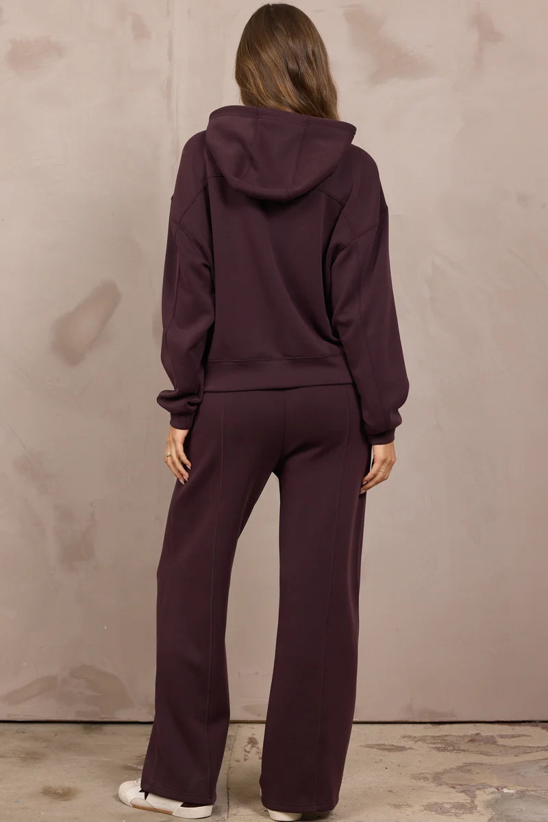 VINTAGE HAVANA MAROON LUXE CLOUD SNAP HOODIE