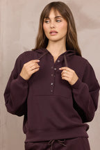 VINTAGE HAVANA MAROON LUXE CLOUD SNAP HOODIE