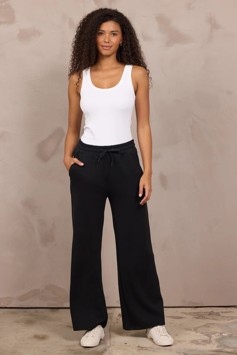 VINTAGE HAVANA BLACK LUXE CLOUD WIDE LEG PANT