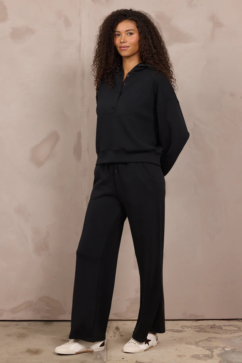 VINTAGE HAVANA BLACK LUXE CLOUD WIDE LEG PANT