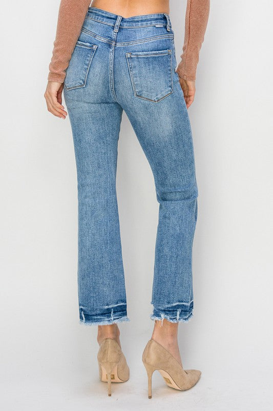 RISEN HIGH RISE CROP FLARE JEANS