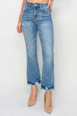 RISEN HIGH RISE CROP FLARE JEANS