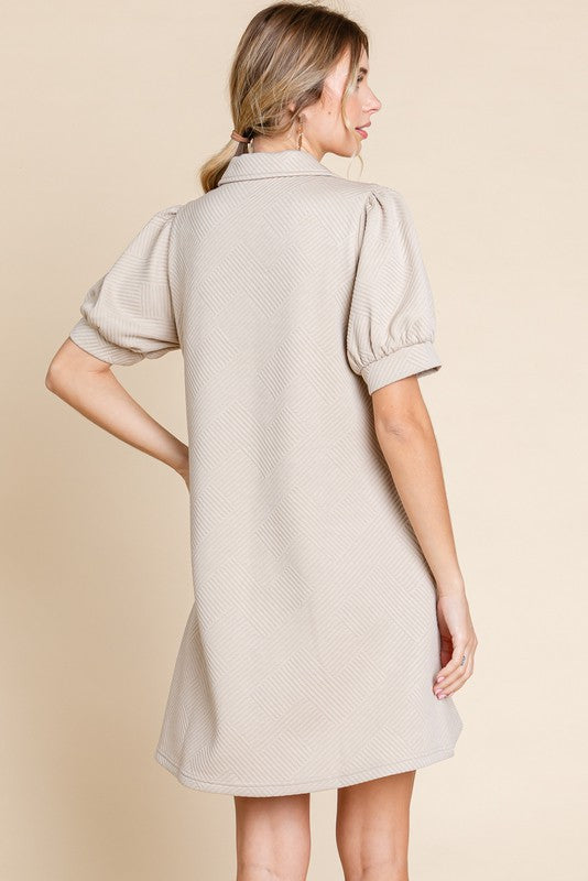 ANYWHERE WITH YOU RELAXED DRESS--BEIGE