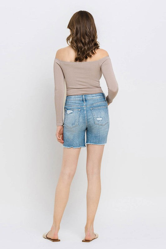 VERVET HIGH RISE MIDI SHORTS