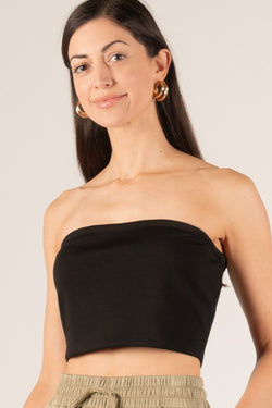 SCUBA MODAL TUBE TOP--BLACK