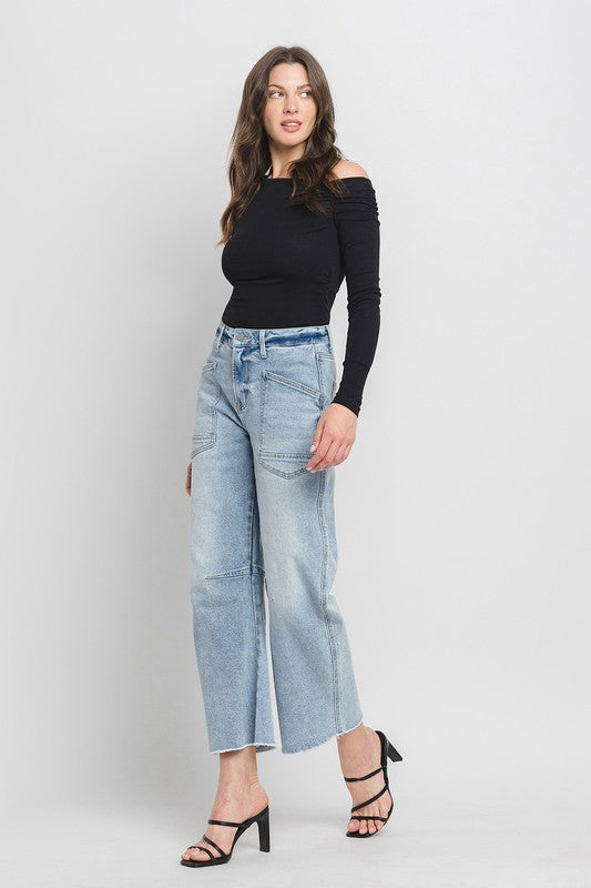 VERVET SUPER HIGH RISE BARREL JEANS