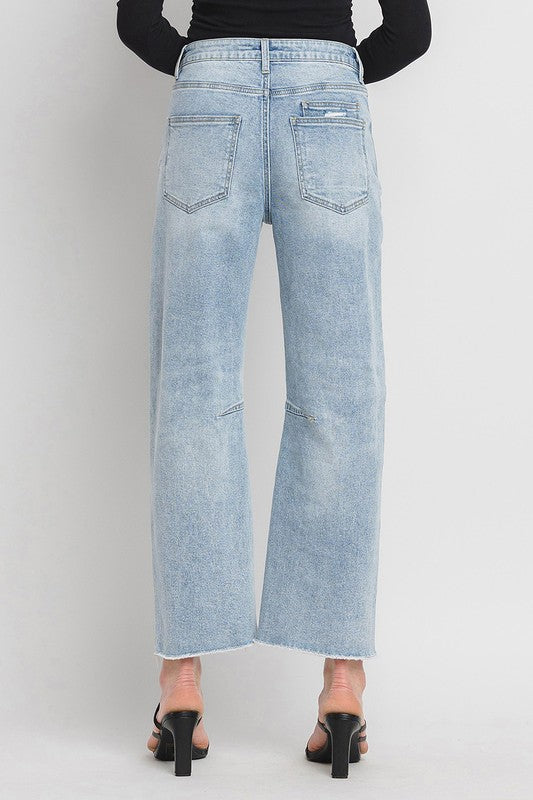 VERVET SUPER HIGH RISE BARREL JEANS