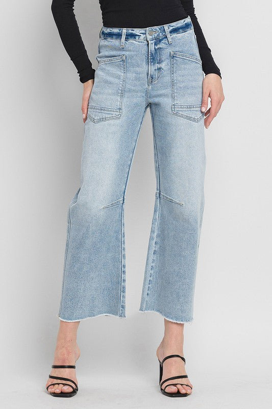 VERVET SUPER HIGH RISE BARREL JEANS