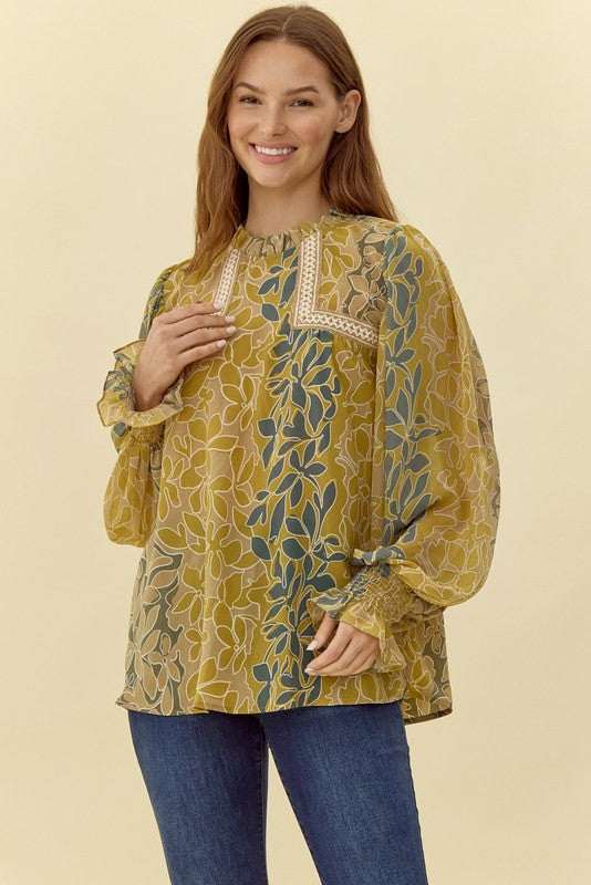 RETRO RADIANCE CHIFFON TOP