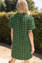 TRUE CLASS TWEED DRESS--KELLY GREEN