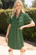 TRUE CLASS TWEED DRESS--KELLY GREEN