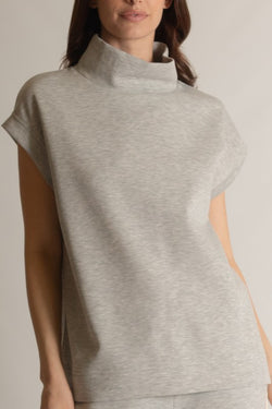 SCUBA MODAL CAP SLEEVE TOP--H. GREY