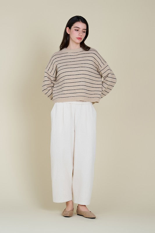 MIXED SIGNALS STRIPE SWEATER