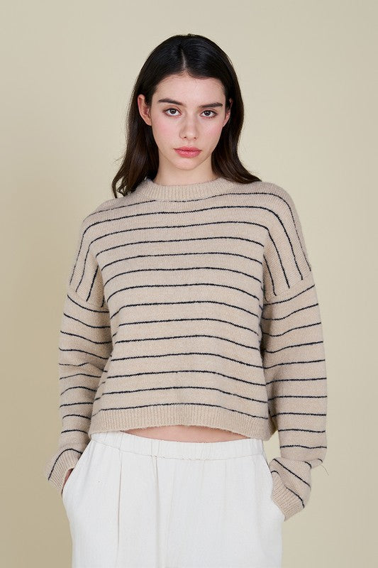 MIXED SIGNALS STRIPE SWEATER