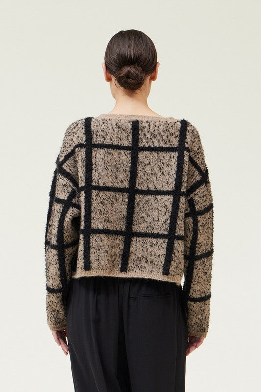 OFF THE GRID SWEATER--BLACK MIX