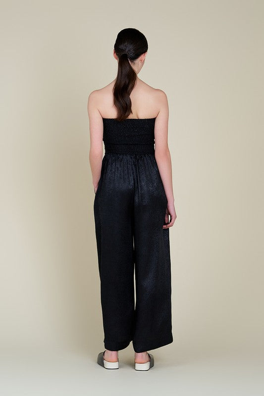 DIAMOND GIRL JUMPSUIT--BLACK