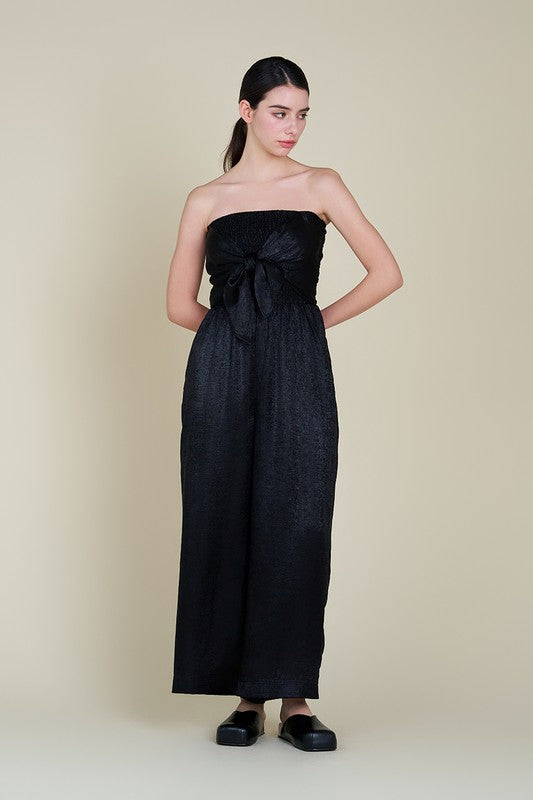 DIAMOND GIRL JUMPSUIT--BLACK