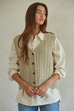 PRINCET VEST TOP--TAUPE