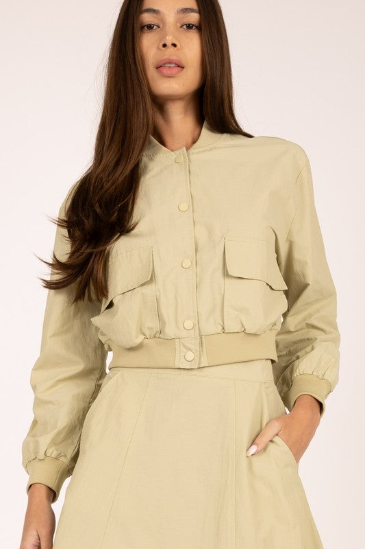 FLARE WOVEN LONG SKIRT--LIGHT LIME