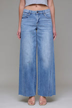 HIDDEN MID RISE WIDE LEG JEANS