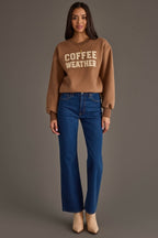 LT. BROWN COFFEE WEATHER SWEATSHIRT