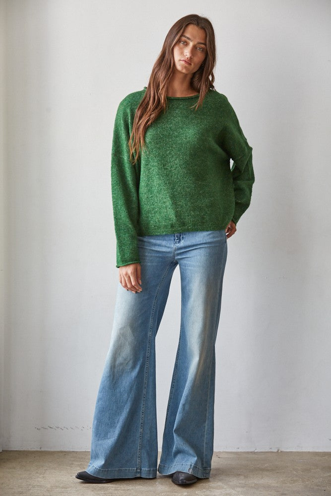 EASY DAYS AHEAD SWEATER--PINE